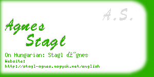 agnes stagl business card